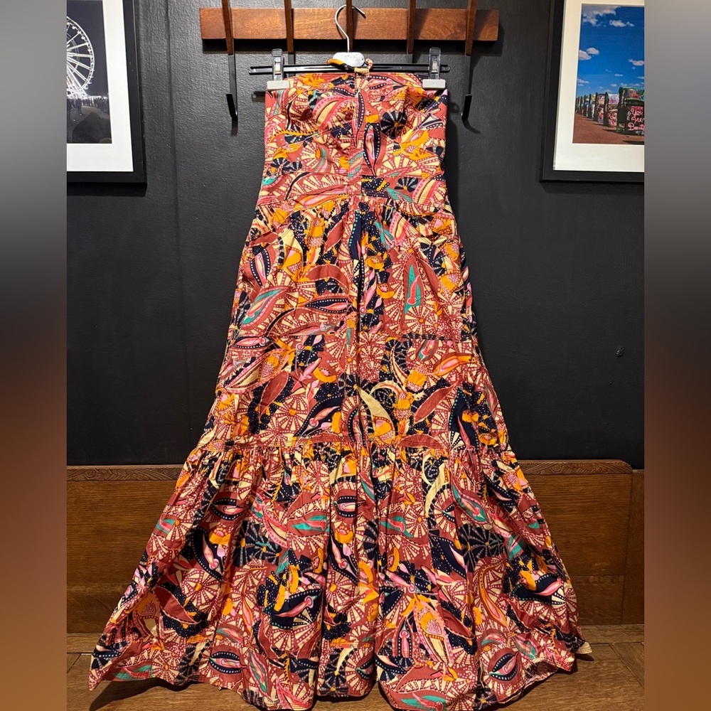 A.L.C. Multicolor Patterned Midi Dress